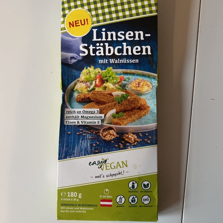 review photo of Vegan Easy Linsenstäbchen shared by @tina38 on 17 Apr 2021 - review