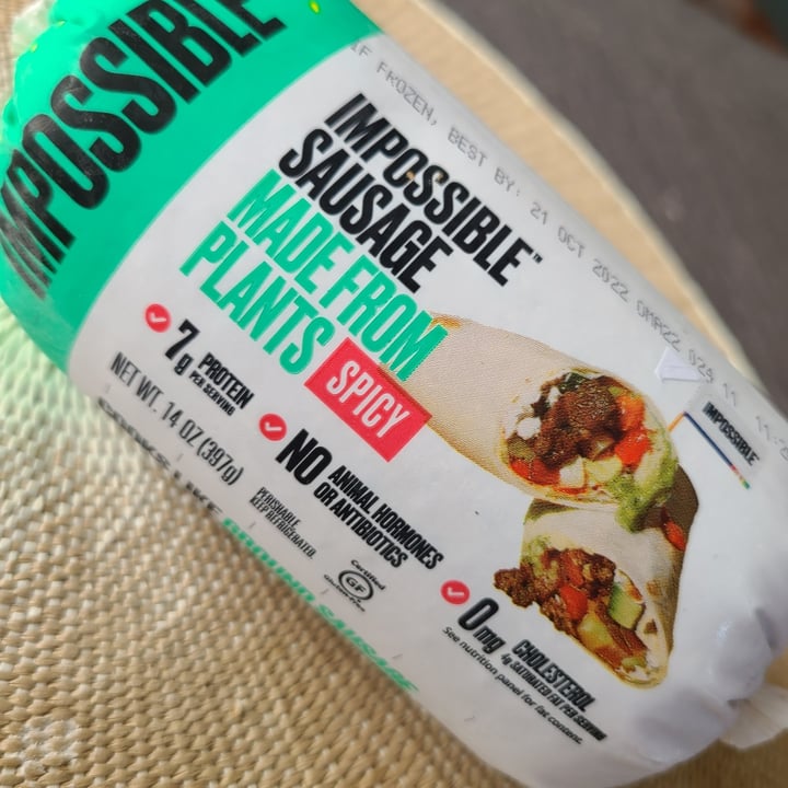photo of Impossible Foods Impossible Sausage (Ground - Spicy) shared by @simpleme on  14 Jun 2022 - review