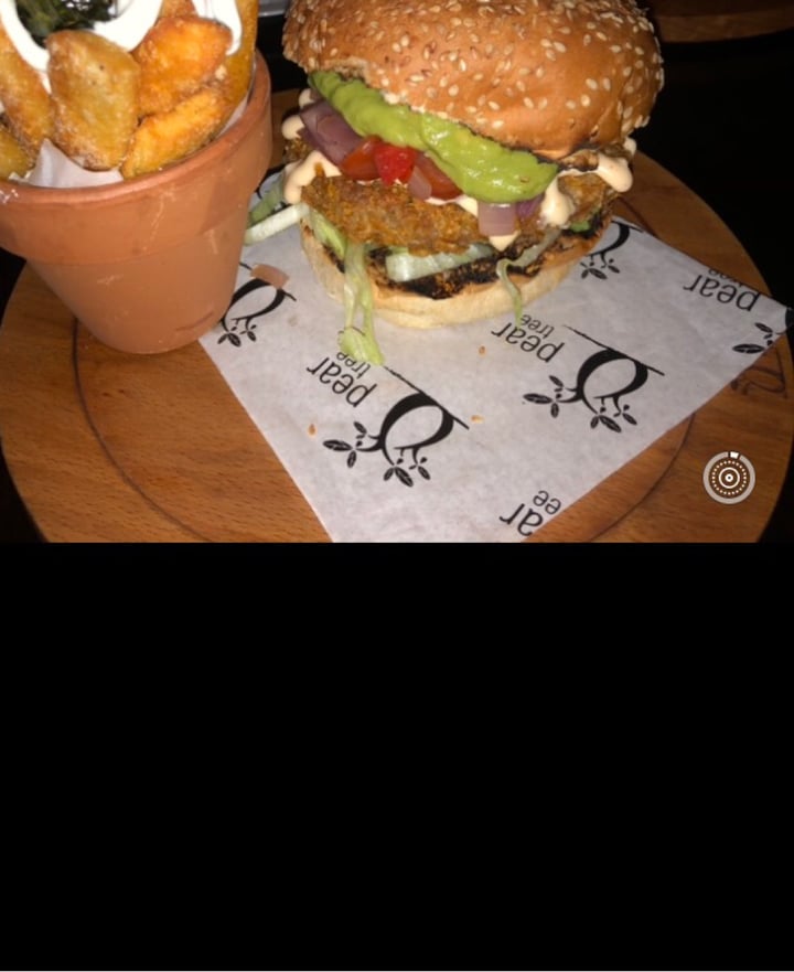 photo of Pear Tree Bistro Seitan chicken burger shared by @veggieanimal on  15 Jun 2021 - review