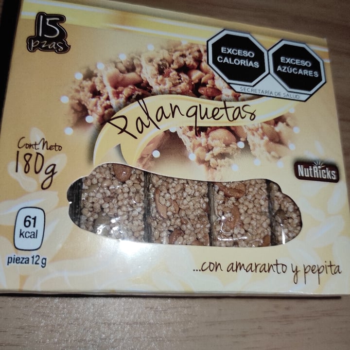 photo of NutRicks Palanquetas...con amaranto y pepita shared by @sisnieveganak on  10 Sep 2021 - review