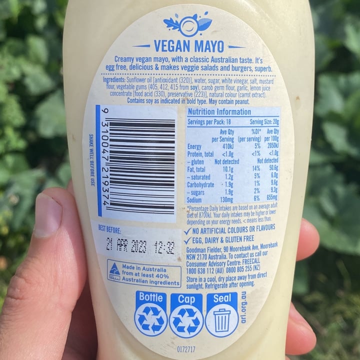 review photo of Praise Vegan Mayo shared by @earthling-joel on 01 Sep 2022 - review