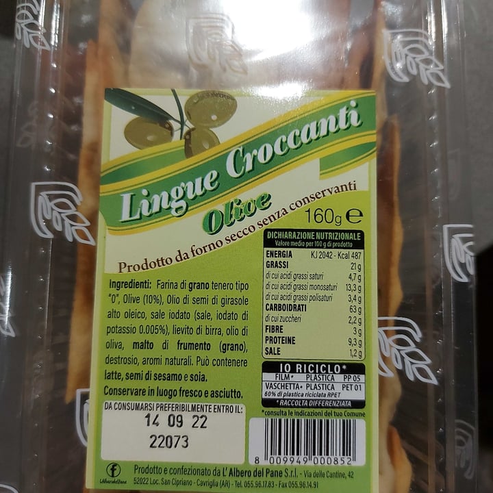 review photo of L'albero del pane Lingue Croccanti Alle Olive shared by @elsky on 16 Apr 2022 - review
