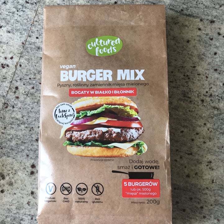 photo of Cultured Foods Burger Mix shared by @afroditi222 on  25 Apr 2021 - review