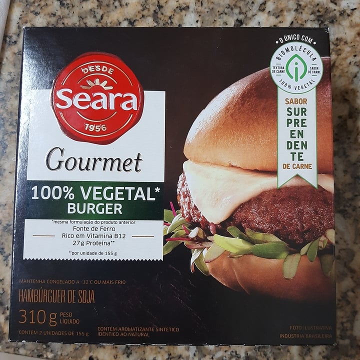 photo of Seara gourmet 100% Vegetal Burger shared by @pietrovinhola on  26 Aug 2022 - review