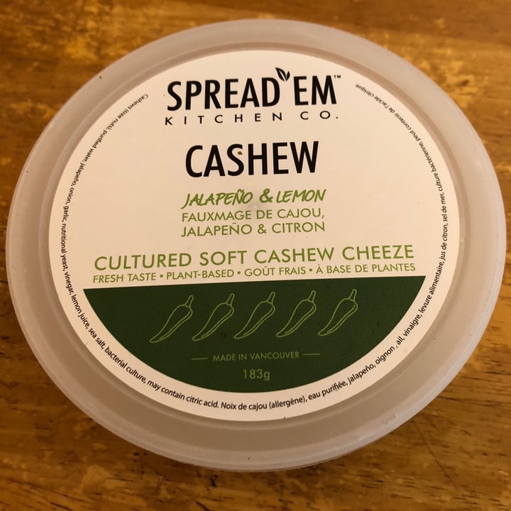 photo of Spread'Em Kitchen Cultured cashew soft cheese shared by @catharcy on  20 Aug 2021 - review