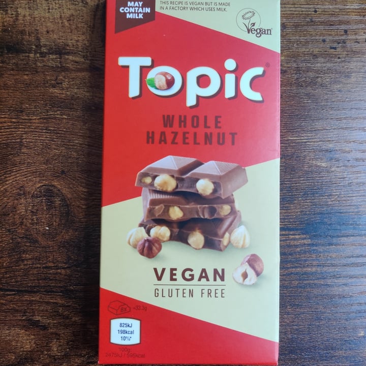 photo of Topic  Vegan Chocolate Whole Hazelnut shared by @ausra12321 on  16 Nov 2021 - review