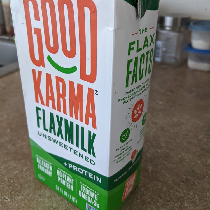 photo of Good Karma Unsweetened Flax Milk shared by @jayvgn on  17 Jan 2022 - review