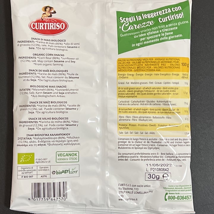 review photo of Curtiriso Le Carezze - Snack di mais shared by @ginnyy on 24 Feb 2022 - review