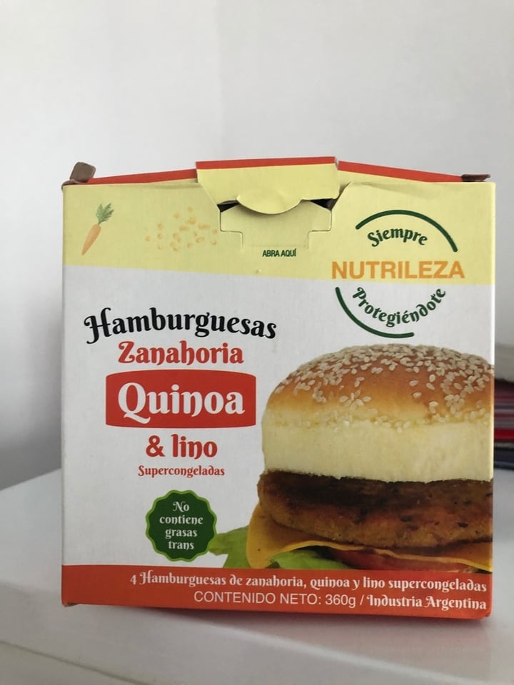 photo of Nutrileza Hamburguesa de zanahoria, Quinoa Y lino shared by @manmoreno on  18 Apr 2020 - review