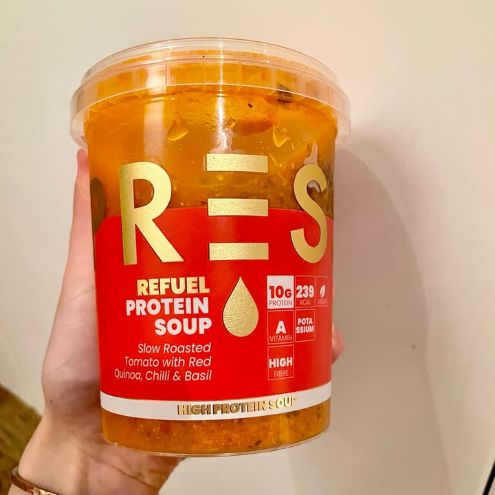 photo of Press Refuel Protein Soup Slow Roasted Tomato with Red Quinoa, Chilli & Basil shared by @appleappleamanda on  14 Mar 2022 - review