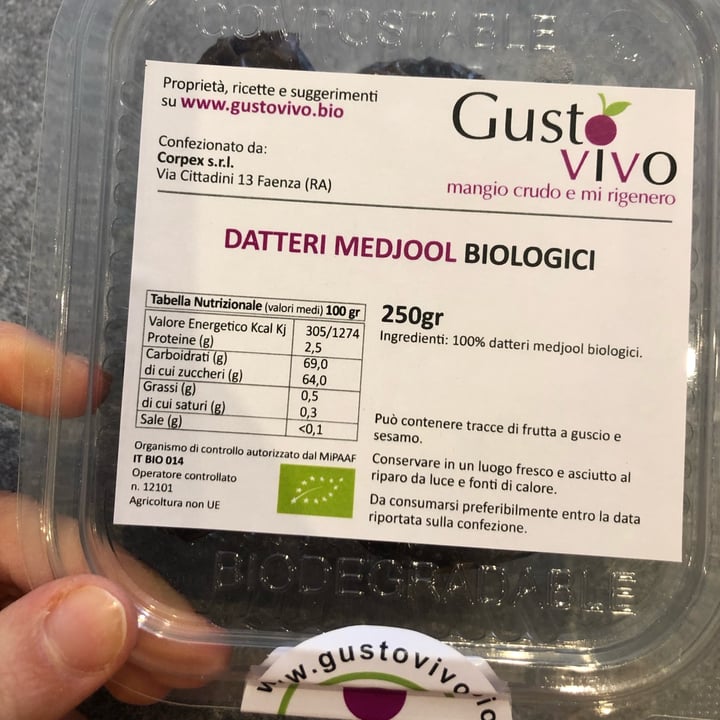 photo of Gusto vivo Datteri Medjool biologici shared by @giusimorra on  04 Feb 2022 - review