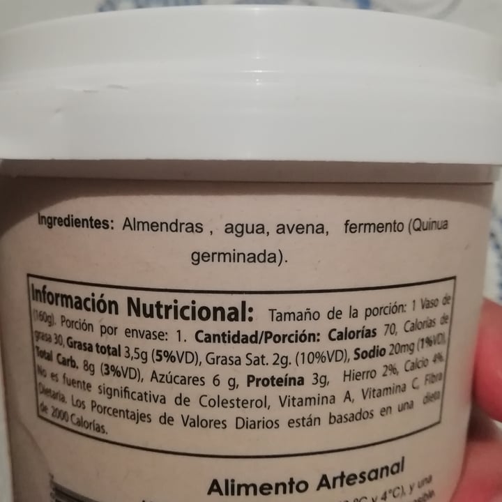 photo of Dejamu Subachoque Bebida Cuchareable de Almendra imitación yogurt
tipo Griego shared by @valeapolinar on  16 Nov 2021 - review