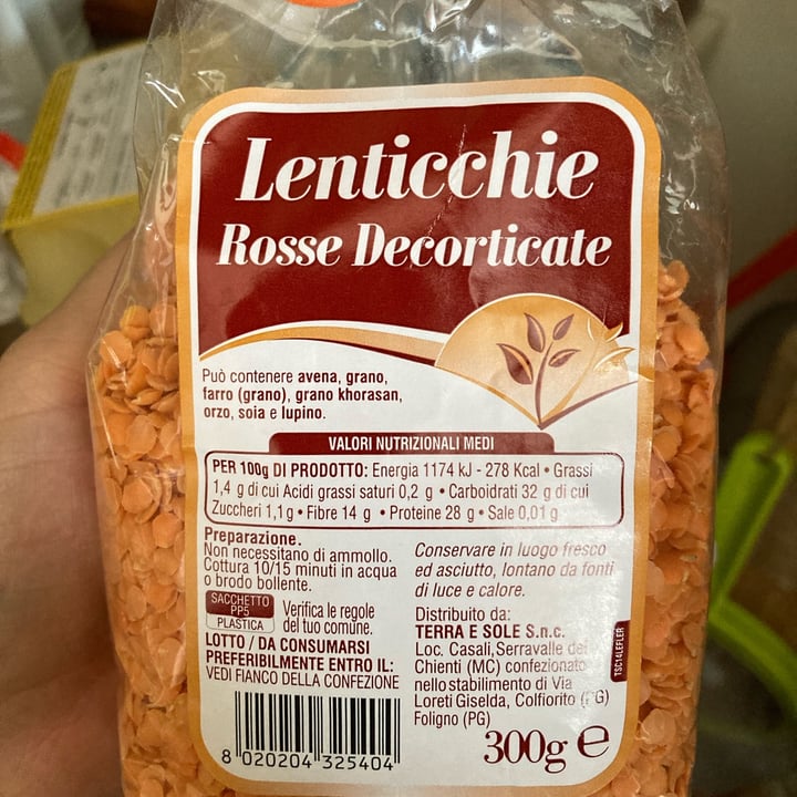 photo of TERRA E SOLE S.n.c. Lenticchie rosse decorticate shared by @mary3avx on  02 Sep 2022 - review