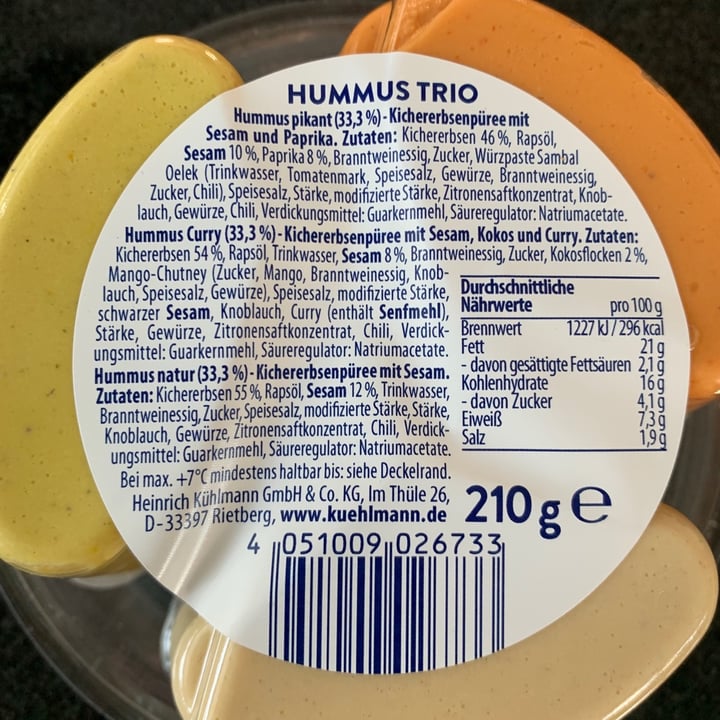 photo of Kühlmann Humus Trio shared by @holly808 on  18 Sep 2020 - review