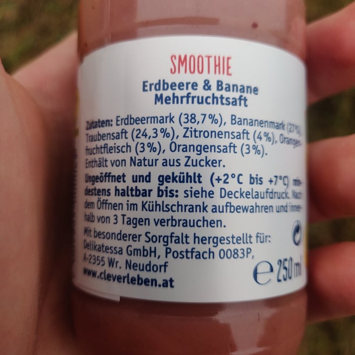 photo of Clever Smoothie Erdbeere & Banane shared by @andras on  04 Jan 2021 - review