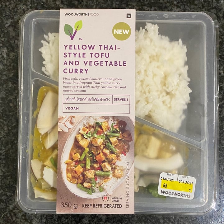 photo of Woolworths Food Yellow Thai-style Tofu and Vegetable Curry shared by @thehestermans on  02 Aug 2021 - review
