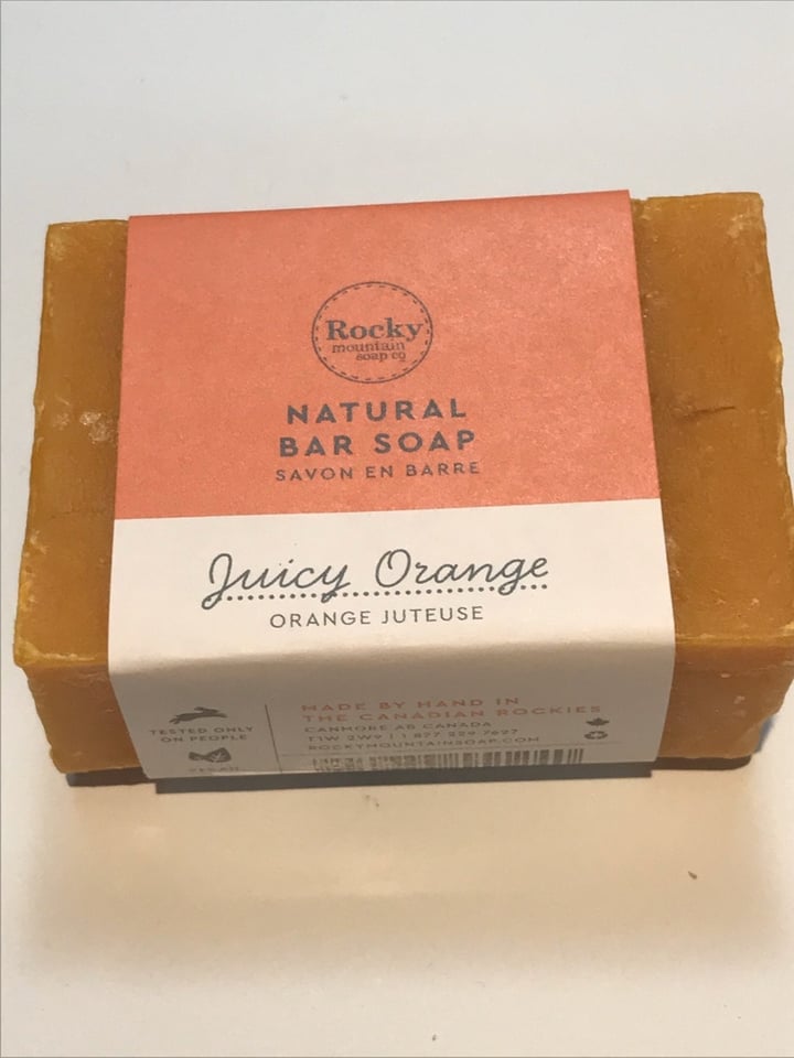 photo of Rocky Mountain Soap Co. Natural orange bar soap shared by @llovevegan on  12 Apr 2020 - review