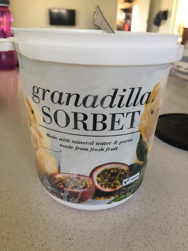photo of Woolworths Food Granadilla Sorbet shared by @taz on  31 Dec 2019 - review