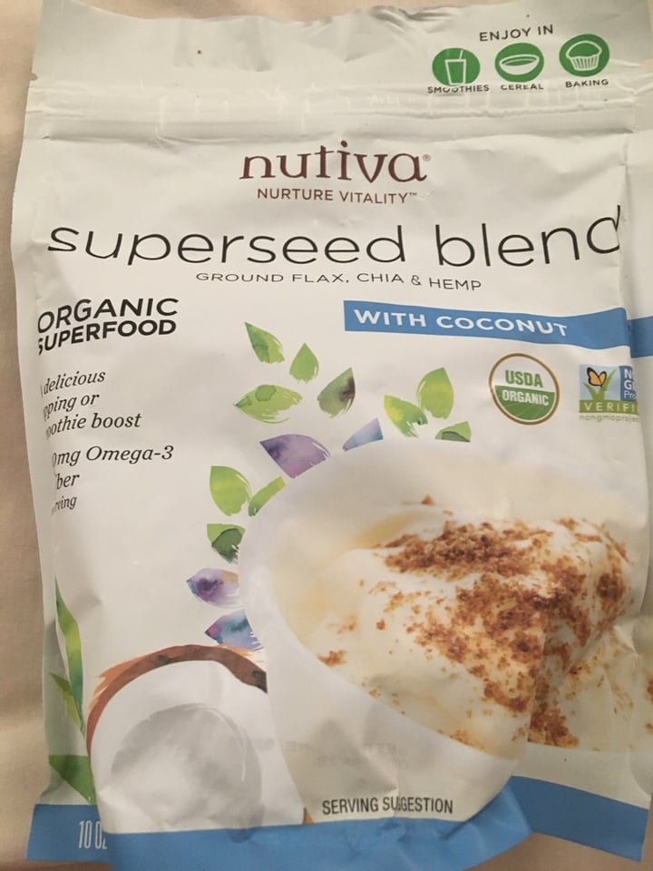 photo of Nutiva Superspeed Blend shared by @veganrun7 on  26 Jan 2020 - review
