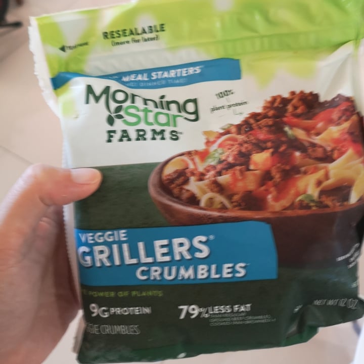 photo of MorningStar Farms veggie grillers crumbles shared by @synthwave0470 on  31 May 2022 - review