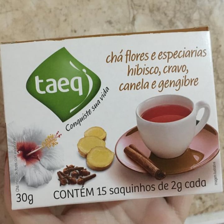 photo of Taeq Chá Flores e Especiarias Hibisco, Cravo, Canela e Gengibre shared by @camilawinters on  31 Jul 2022 - review