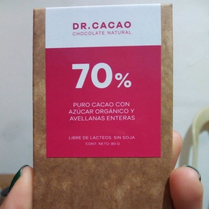 photo of Dr. Cacao 70% Puré Cacao With Organic Sugar And Hazelnuts shared by @luangeleri on  08 Oct 2022 - review