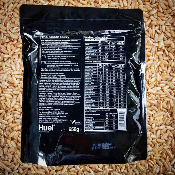 photo of Huel Thai Green Curry shared by @vicious-herbivore on  11 Mar 2021 - review