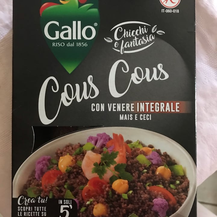 photo of Gallo Cous Cous con Venere Integrale, Mais e Ceci shared by @chiarabaru31 on  16 Apr 2022 - review