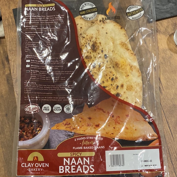 photo of Clay Oven Bakery Spicy naan shared by @joshthevegan on  17 Nov 2022 - review