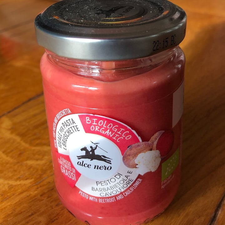 review photo of Alce Nero Pesto di barbabietola e cavolfiore shared by @veganbibi on 16 Mar 2022 - review