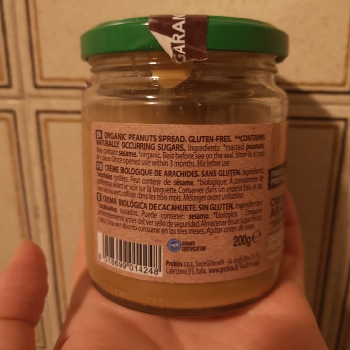 photo of Probios crema 100% arachidi shared by @aleveganfoodlover on  09 Jan 2023 - review
