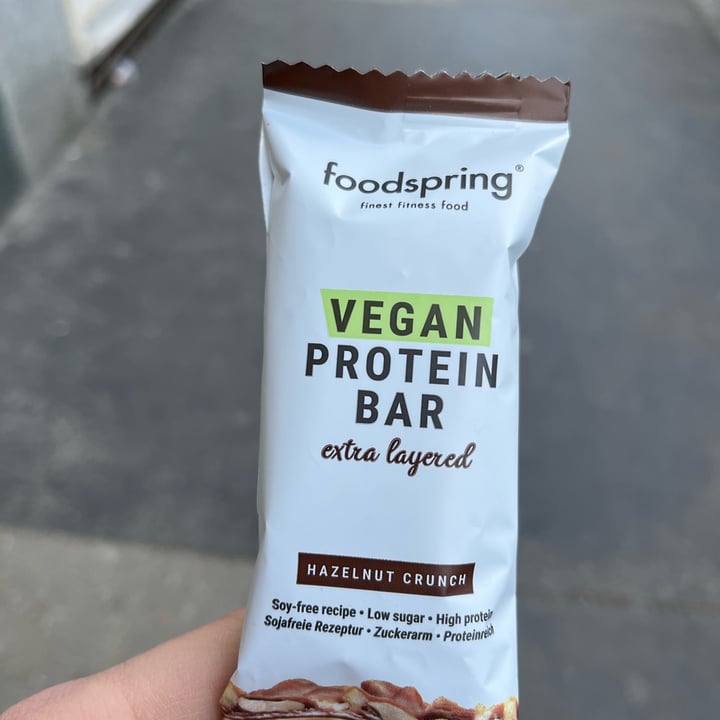 photo of Foodspring Vegan Protein Bar Hazelnut Crunch shared by @soft97 on  04 Apr 2022 - review