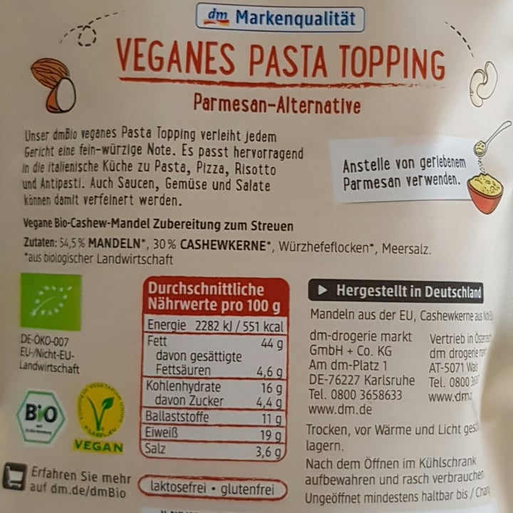 photo of dmBio Veganes Pasta Topping shared by @vanpanda on  31 May 2021 - review