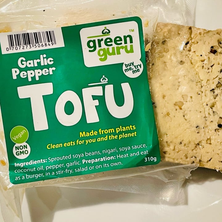 photo of Green Guru Firm Baked Tofu Pepper Garlic shared by @theveganlifeza on  01 Jul 2022 - review