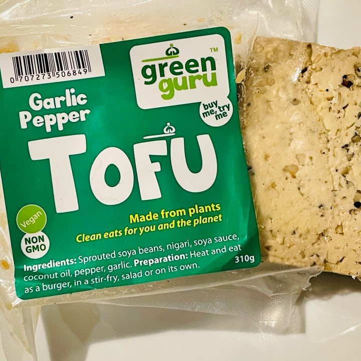review photo of Green Guru Firm Baked Tofu Pepper Garlic shared by @theveganlifeza on 01 Jul 2022 - review