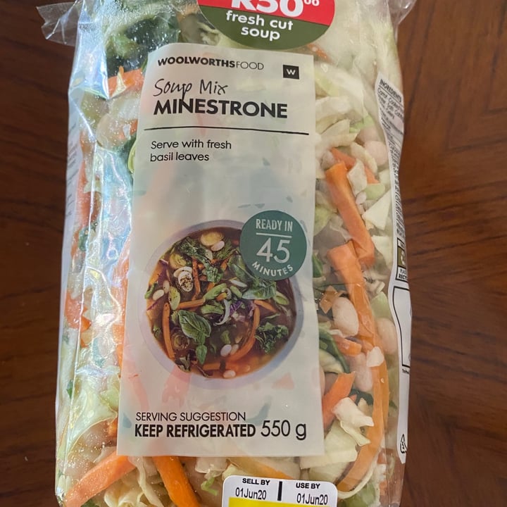 photo of Woolworths Food Minestrone soup mix shared by @bianca1701 on  31 May 2020 - review