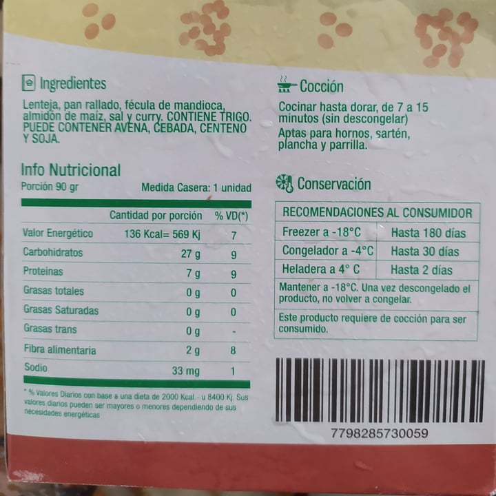 review photo of Nutrileza Hamburguesa Lenteja & Curry shared by @benin on 23 Jul 2021 - review