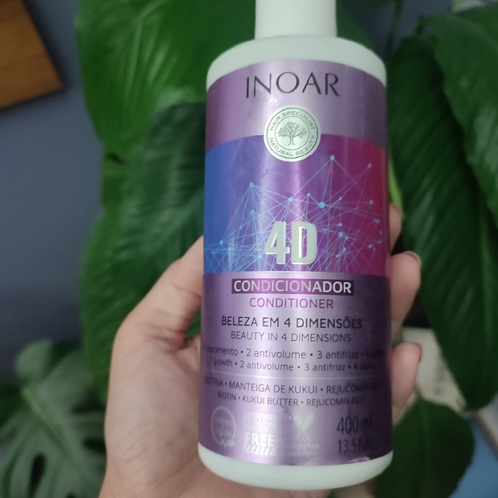 photo of Inoar Condicionador 4D - beleza em 4 dimensões shared by @vanessaluchetti on  05 Nov 2022 - review