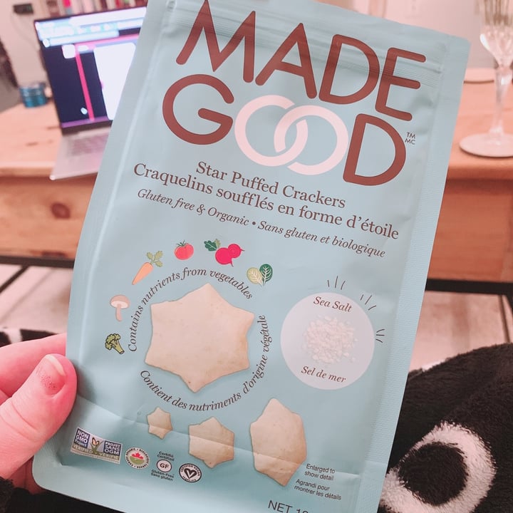review photo of Made Good Star Puffed Crackers Sea Salt shared by @strawbunnie on 27 Feb 2021 - review