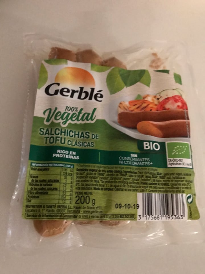 photo of Gerblé Salchichas de Tofu shared by @deniz on  04 Sep 2019 - review