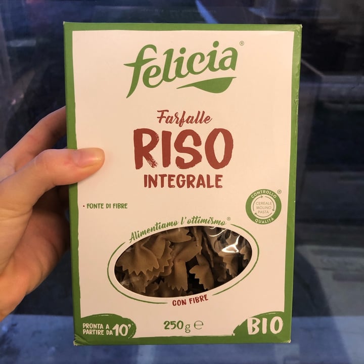 review photo of Felicia Farfalle riso integrale shared by @soyali on 13 Apr 2022 - review