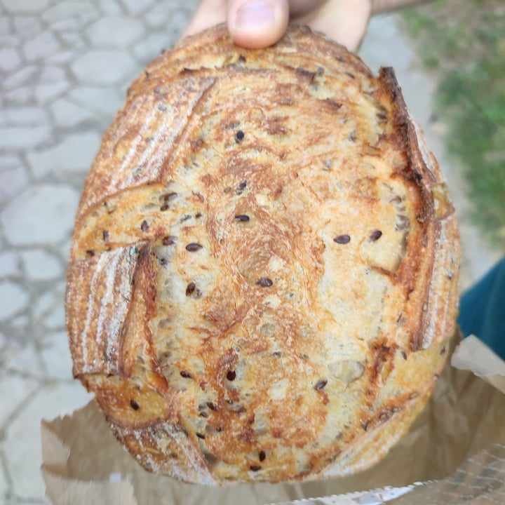 photo of Zlaten Klas - Emil Georgiev sourdough bread with flax seeds shared by @flouredfingers on  03 Jun 2022 - review