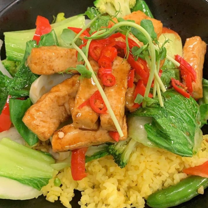 review photo of Peko Peko Stir Fry Tofu / Rice shared by @vmuter on 20 Aug 2020 - review