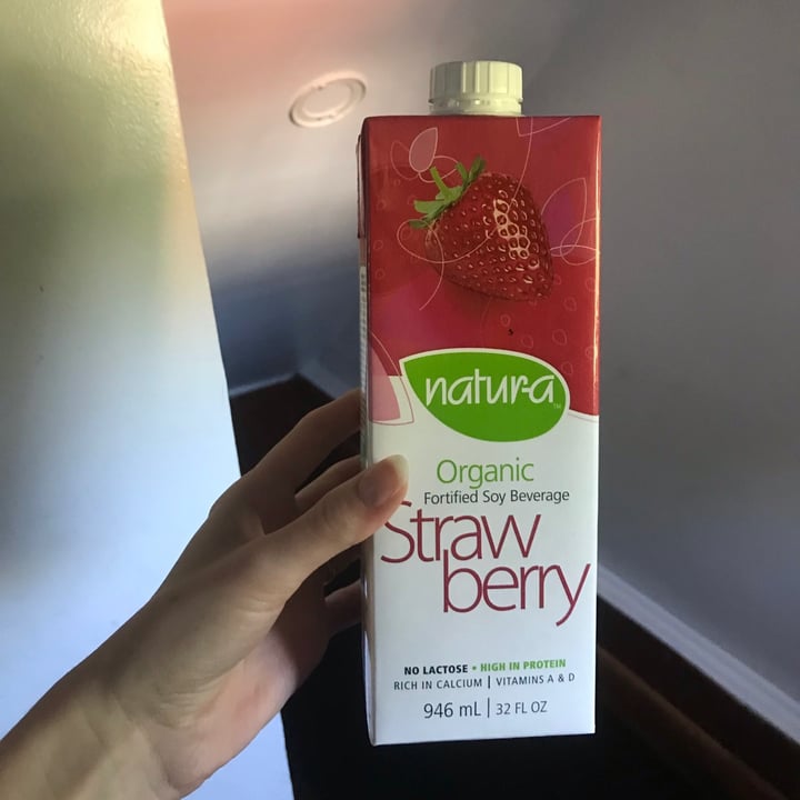 photo of Natura Organic Fortified Soy Beverage - Strawberry Flavour shared by @kelty on  24 Jun 2021 - review