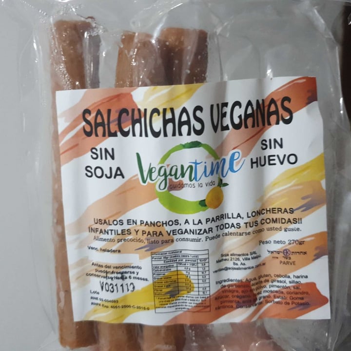 photo of Vegantime Argentina Salchichas de Garbanzo y Gluten shared by @mariecrisb on  17 Sep 2019 - review