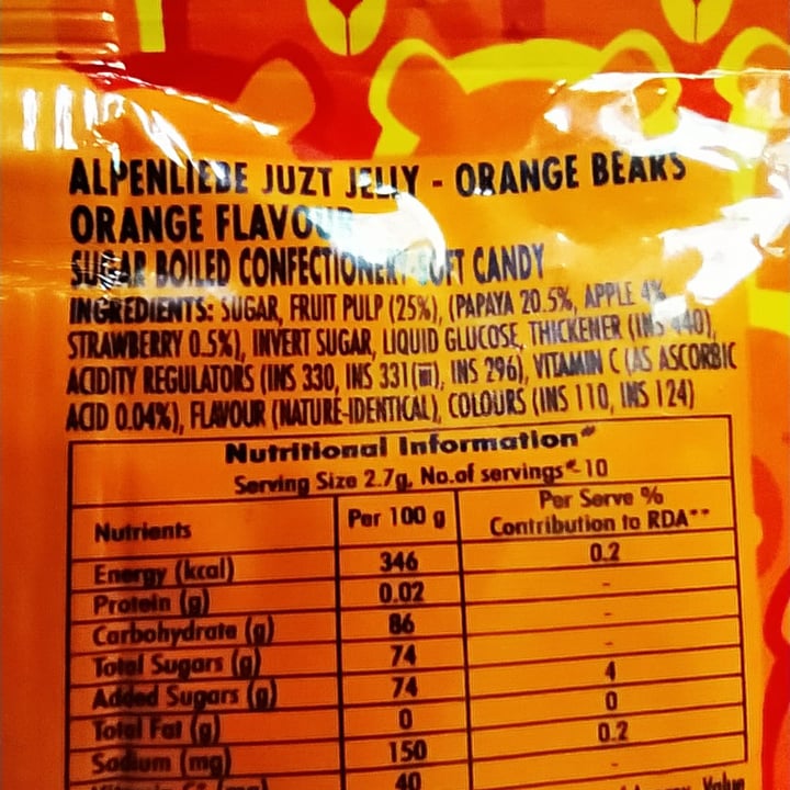 review photo of Alpenliebe Just Jelly Orange Bears shared by @anitapokhriyal on 28 Mar 2022 - review