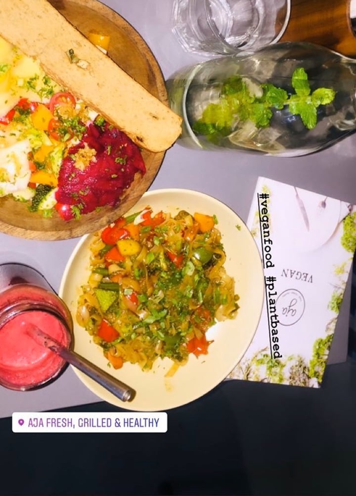 photo of AJA Fresh, Grilled & Healthy- Best Dessert Shop/Organic Food Cafe/Gluten free Food In Chandigarh Spaghetti With Pomegranate Juice shared by @ranta on  12 Feb 2020 - review