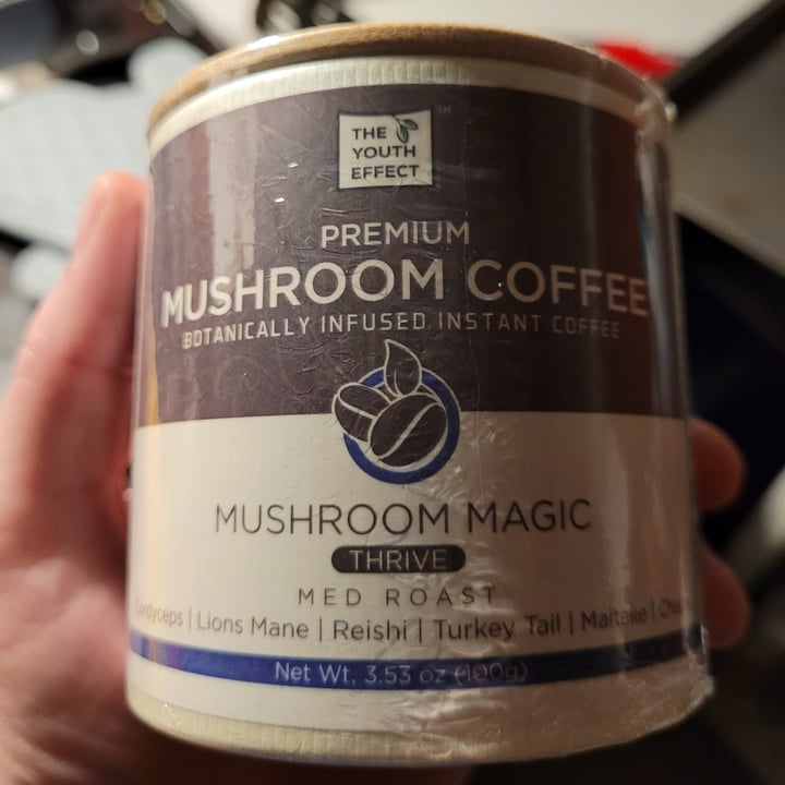 photo of The youth effect Mushroom coffee shared by @veganelduderino on  03 Nov 2022 - review