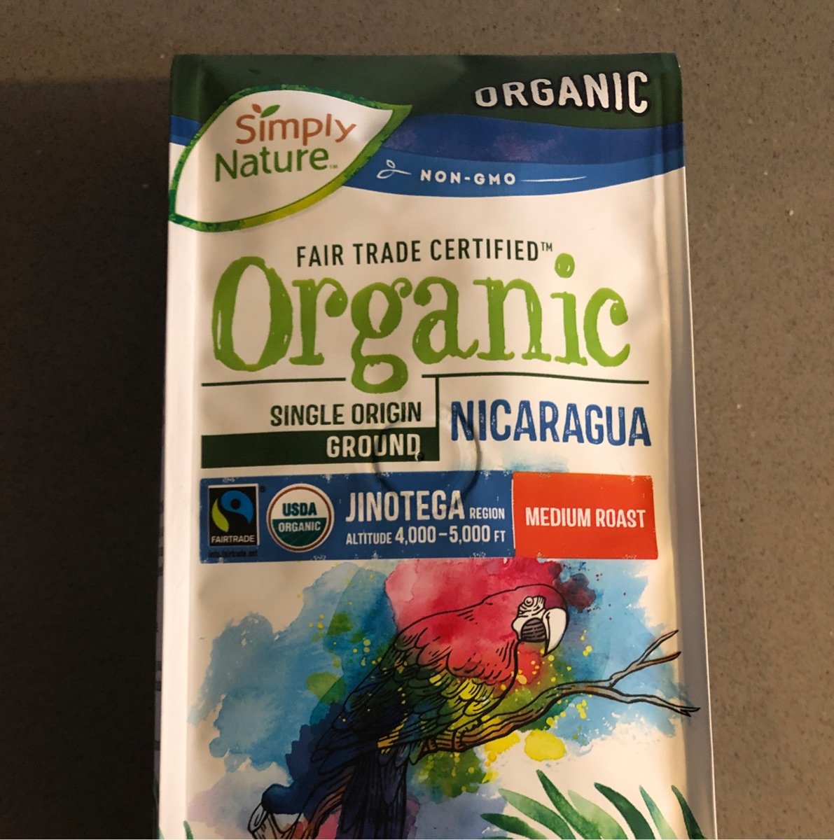 Organic Single Origin Ground Coffee from Simply Nature - Vegan Product ...