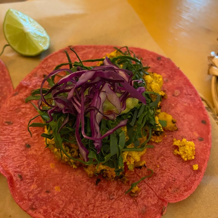 photo of La Pitahaya Vegana Taco de tofu a la mexicana shared by @moonberodd on  02 Nov 2020 - review